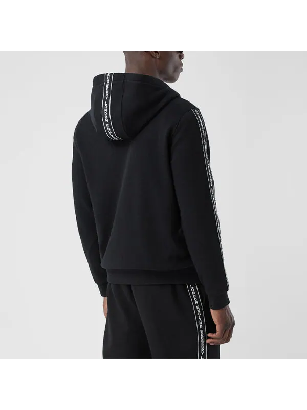 Толстовка Burberry fw20 logo cotton hooded zipper sports tops — изображение 4 из 4, черный
