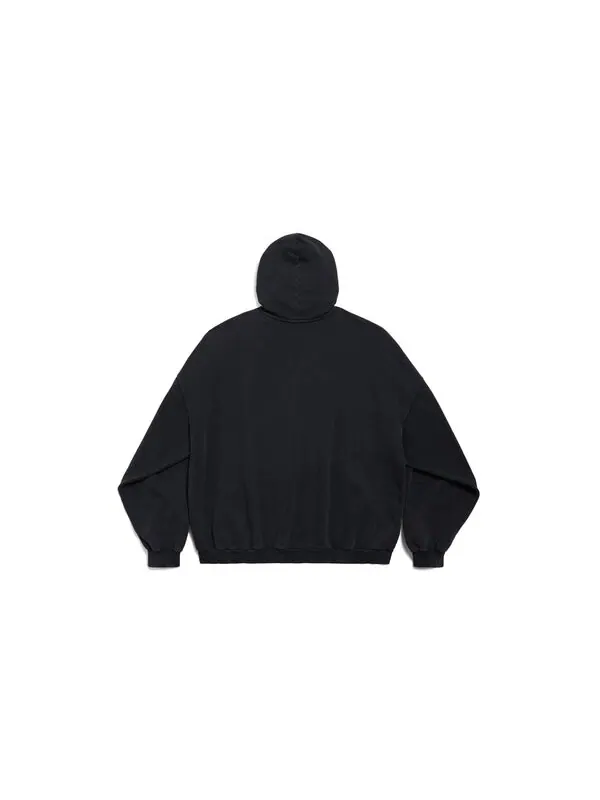 Толстовка i love paris hoodie large fit 'black faded' Balenciaga — изображение 2 из 2, черный