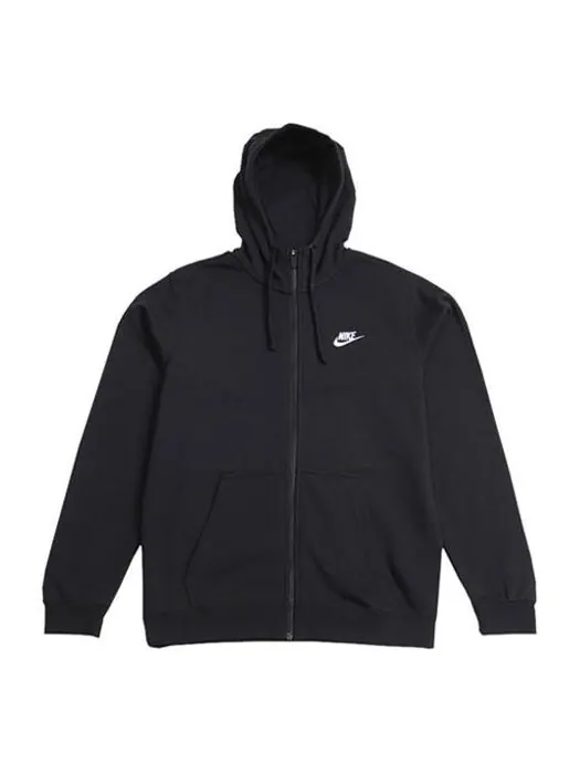 Куртка Nike Sportswear Hooded Fleece Jacket Men Black — изображение 1 из 4, черный