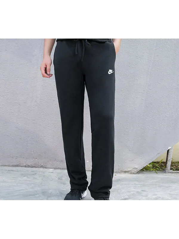 Повседневные брюки спортивная одежда клуб athleisure повседневные спортивные длинные брюки со шнурком Nike, черный