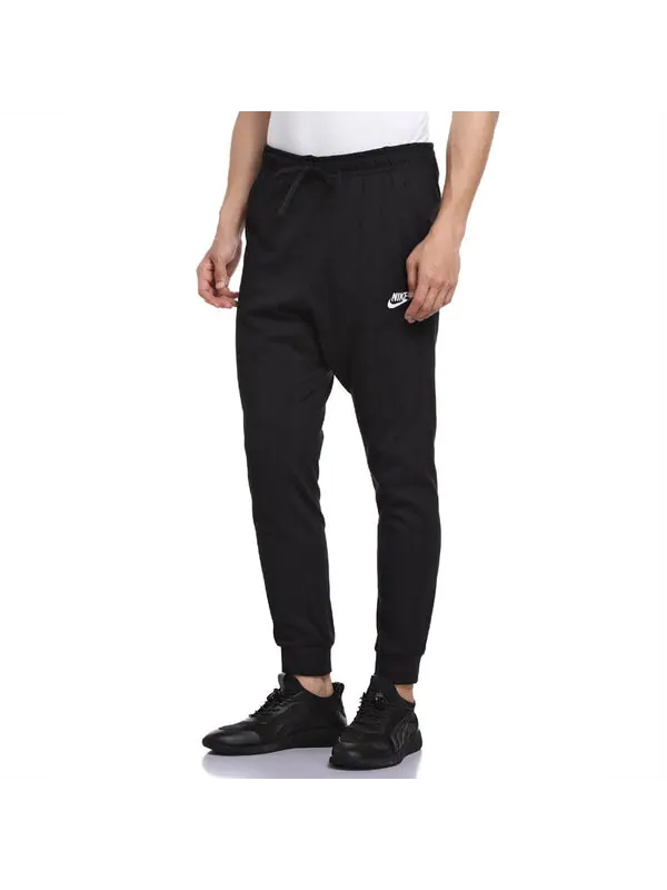 Спортивные штаны Nike Logo Alphabet Knit Sports Long Pants Black — изображение 4 из 4, черный