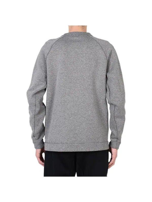 Толстовка Nike Sportswear Tech Fleece Crew 'Black' — изображение 3 из 4, черный