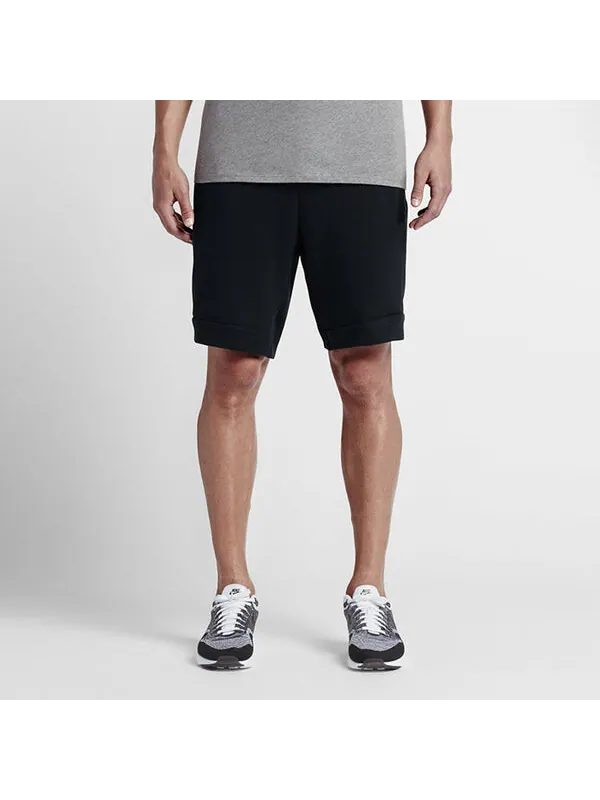 Шорты men's tch flc short alphabet logo lacing loose shorts Nike — изображение 3 из 4, черный
