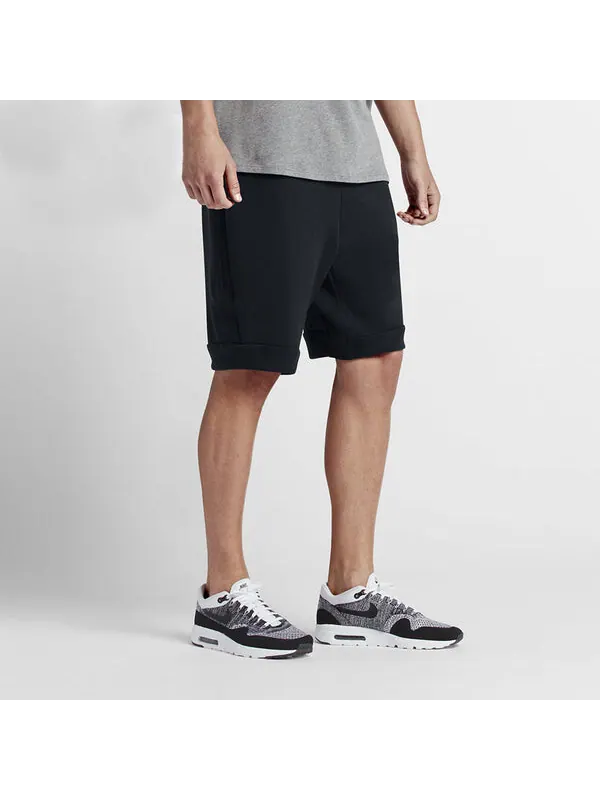 Шорты men's tch flc short alphabet logo lacing loose shorts Nike — изображение 4 из 4, черный