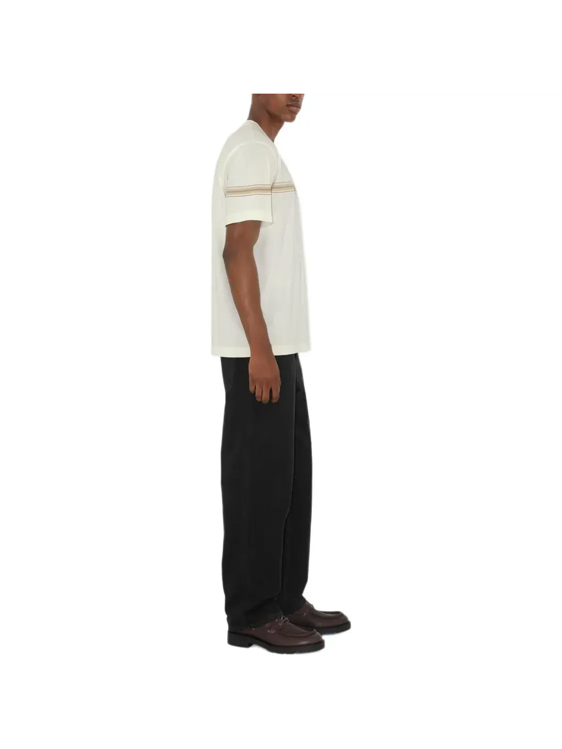Футболка Burberry 25 в полоску — изображение 6 из 6, бежевый