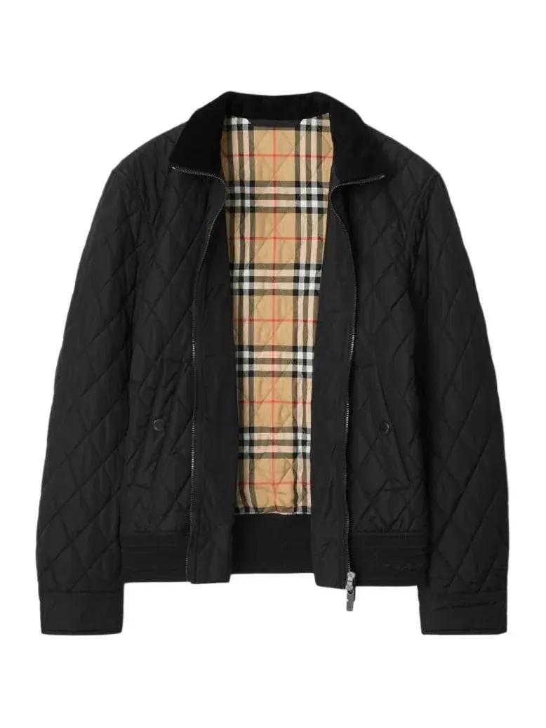 Куртка Burberry Стеганая нейлоновая — изображение 3 из 6, черный