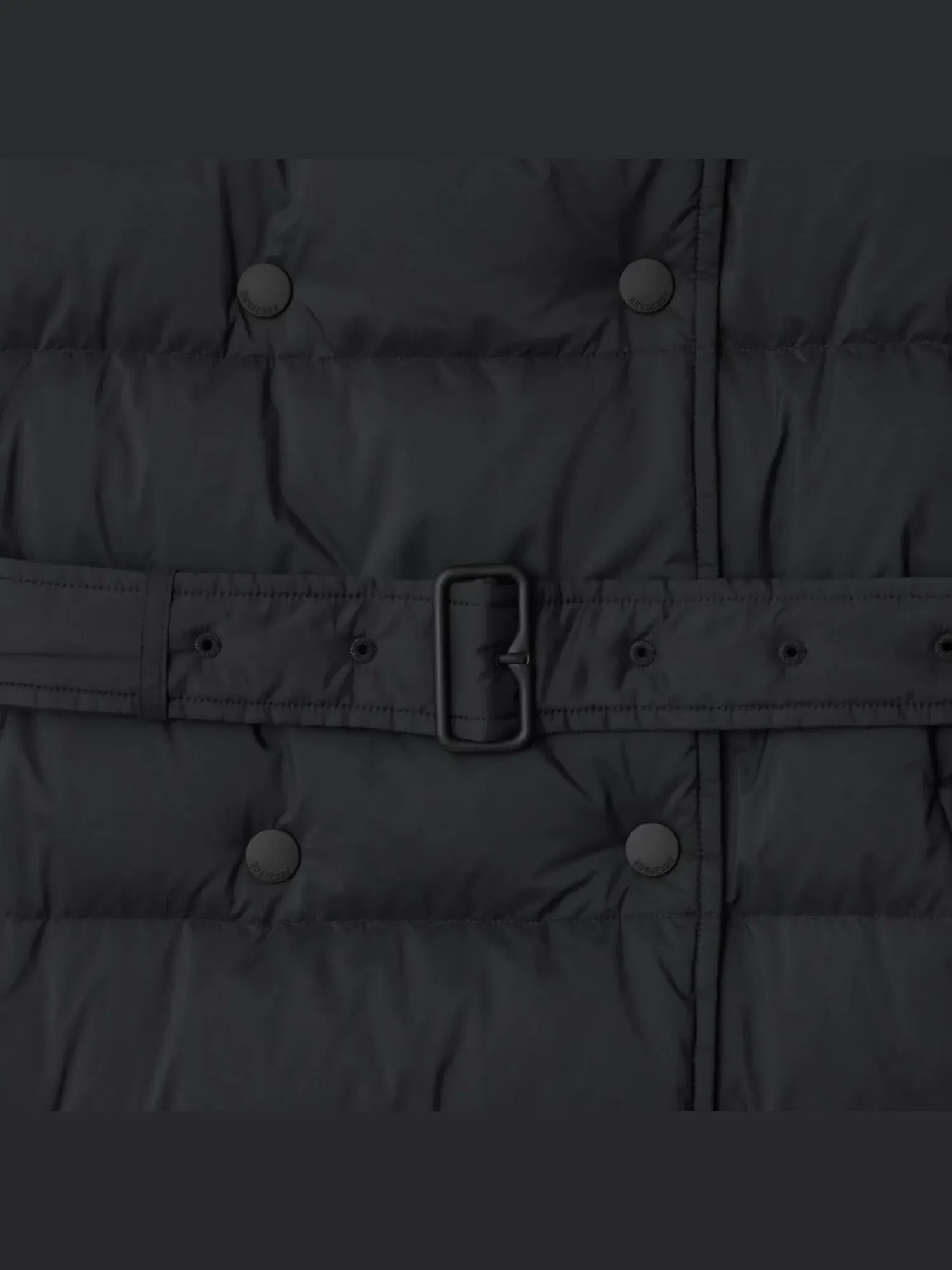 Пуховая куртка Burberry, женская, средняя длина с капюшоном — изображение 2 из 4, черный