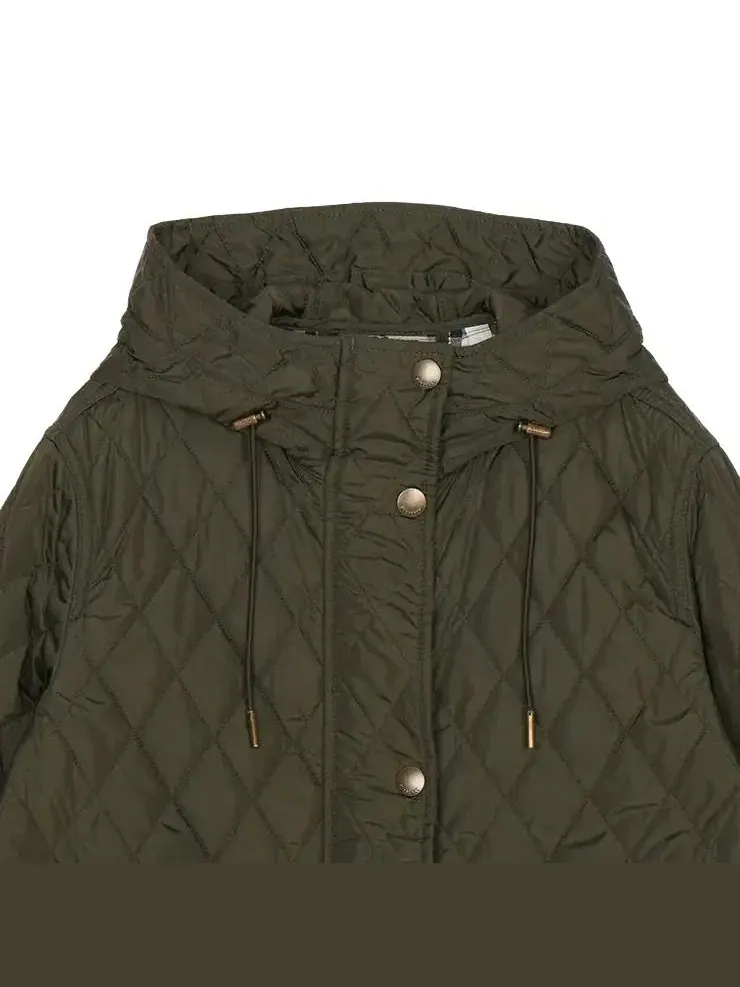 Пальто Burberry Hillgate, женское — изображение 3 из 9, зеленый