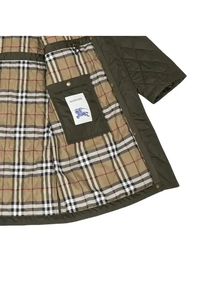 Пальто Burberry Hillgate, женское — изображение 5 из 9, зеленый