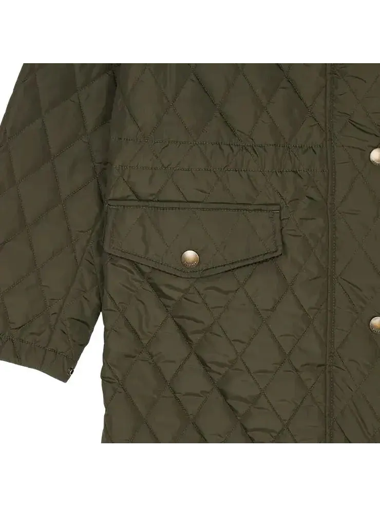 Пальто Burberry Hillgate, женское — изображение 9 из 9, зеленый