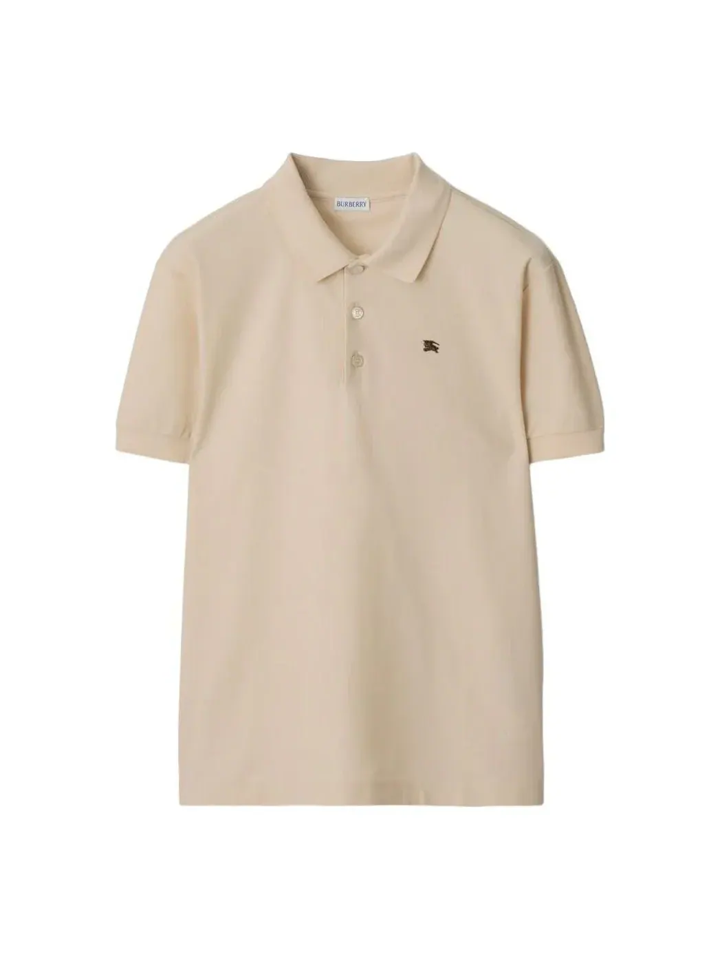 Поло Burberry 25 Metal EKD, хлопок — изображение 1 из 4, бежевый
