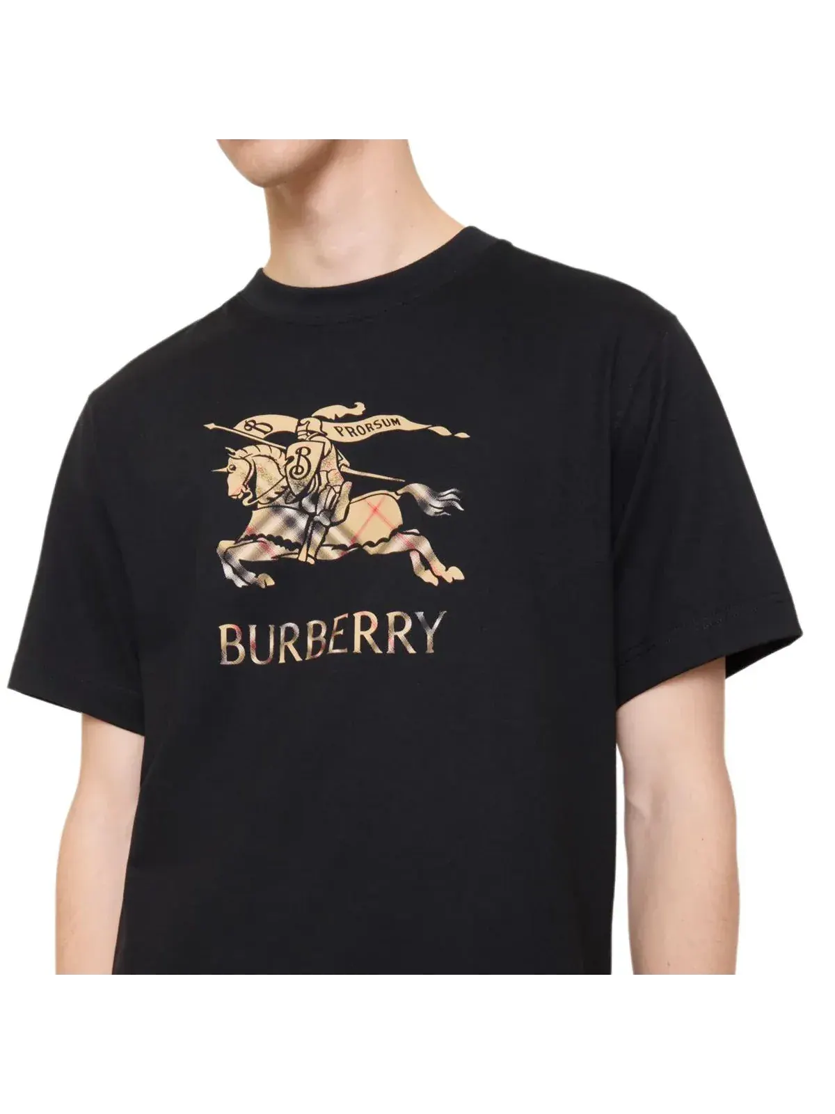 Футболка Burberry Ombr? из хлопка — изображение 3 из 5, черный