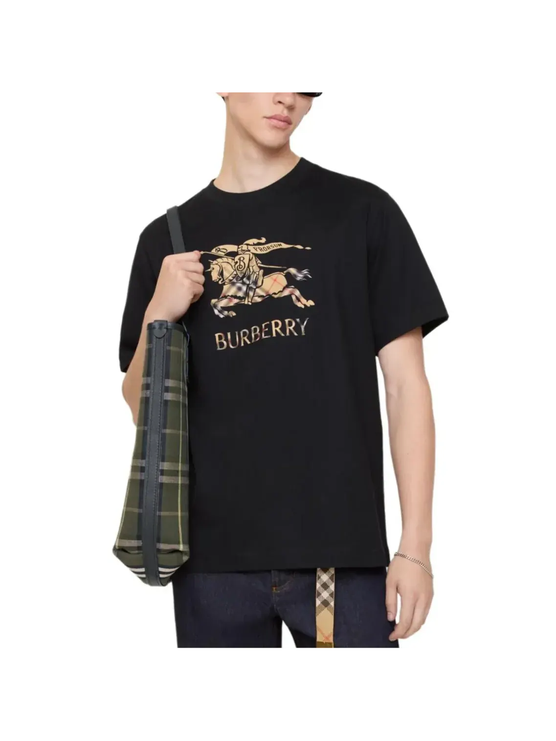 Футболка Burberry Ombr? из хлопка — изображение 4 из 5, черный