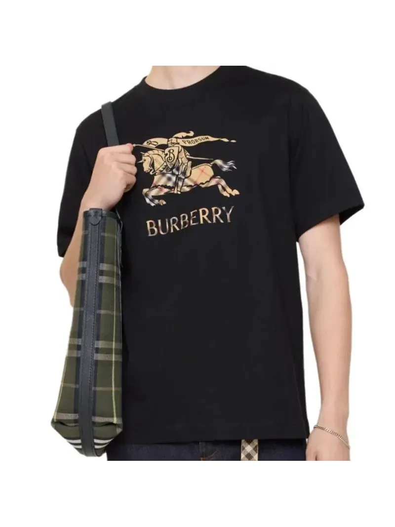 Футболка Burberry Ombr? из хлопка — изображение 5 из 5, черный