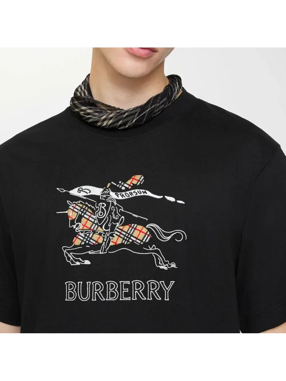 Футболка Burberry Sketch, хлопок — изображение 2 из 3, черный