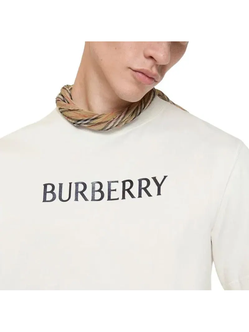 Футболка Burberry с логотипом 26 — изображение 3 из 5, белый