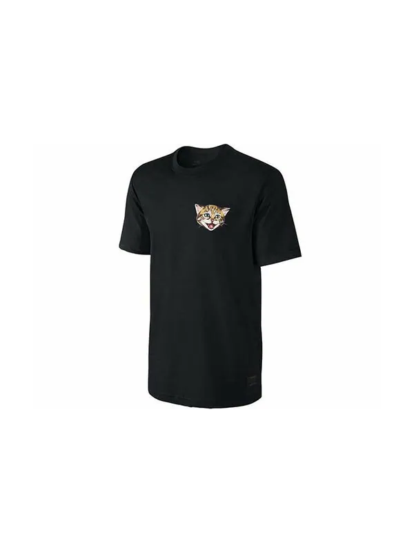 Футболка sb cat scratch повседневные спортивные дышащие с коротким рукавом Nike — изображение 2 из 4, черный