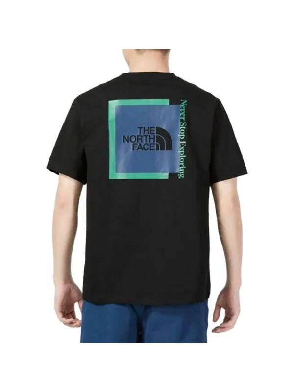 Футболка logo shirt 'black' The North Face — изображение 3 из 3, черный/синий