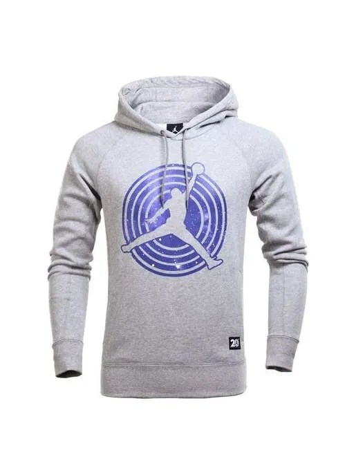 Толстовка Men's Air Jordan 11 Fleece Po Casual Sports Fleece Lined Long Sleeves Printing Hooded Gray — изображение 1 из 4