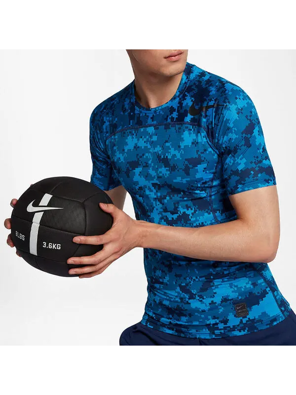 Футболка Men's Nike Camouflage Logo Slim Fit Sports Short Sleeve Blue T-Shirt — изображение 2 из 2, мульти