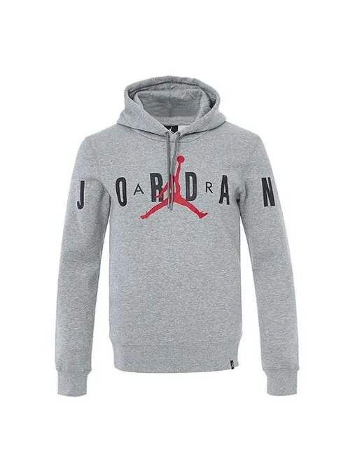 Толстовка Air Jordan Knit logo Fleece Lined hooded Pullover Gray — изображение 1 из 4, серый