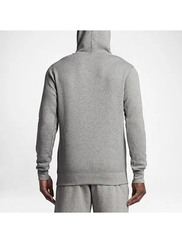 Толстовка Air Jordan Knit logo Fleece Lined hooded Pullover Gray — изображение 4 из 4, серый
