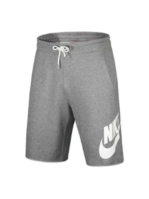 Шорты с крупным принтом свободные трикотажные шорты Nike — изображение 1 из 4, серый