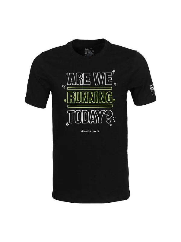 Футболка Nike Alphabet Round Neck Quick Dry Short Sleeve Unisex Black — изображение 1 из 1, мульти