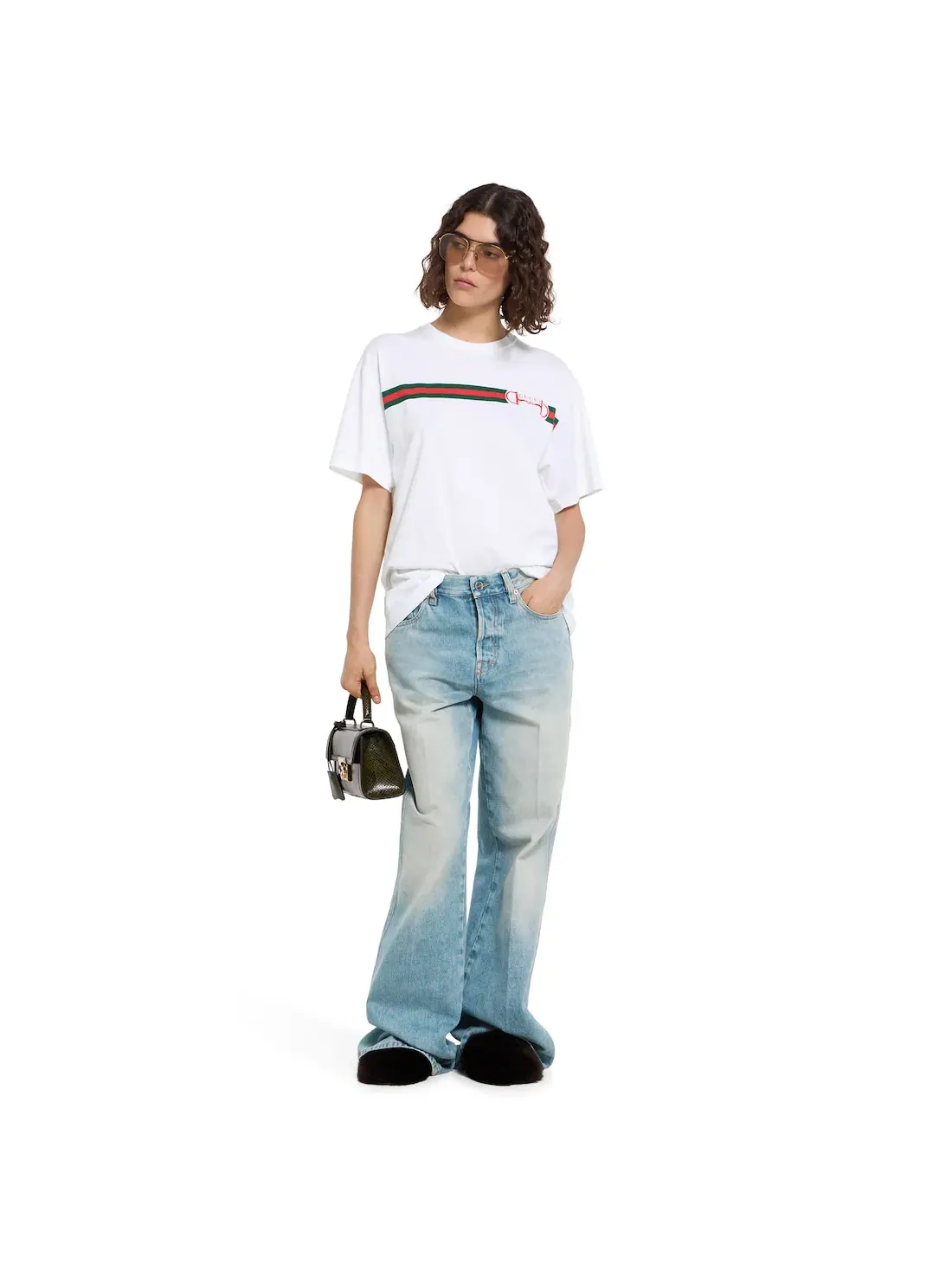 Футболка Gucci Cotton Jersey With Print — изображение 1 из 8, белый