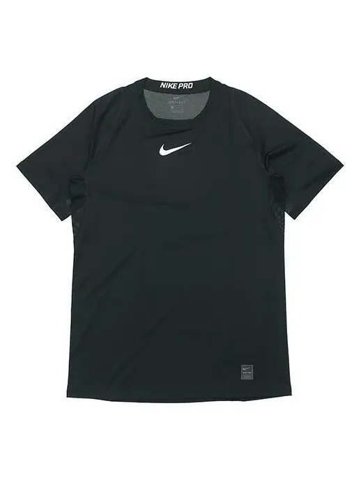 Спортивная футболка Nike Pro Top Short Sleeve Training Tight Black — изображение 1 из 4, черный