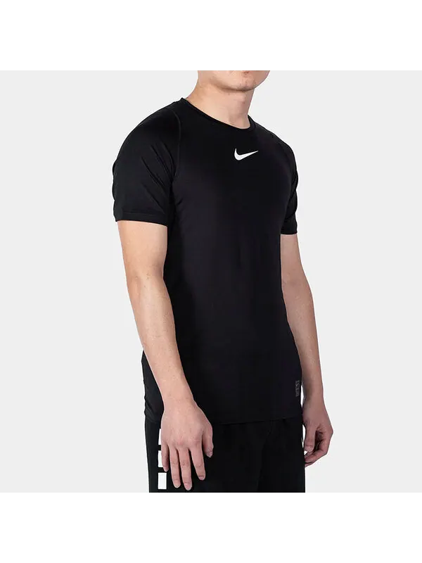 Спортивная футболка Nike Pro Top Short Sleeve Training Tight Black — изображение 3 из 4, черный