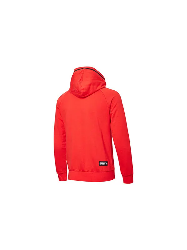Толстовка athletics logo hoodie 'red' Puma — изображение 2 из 4, красный