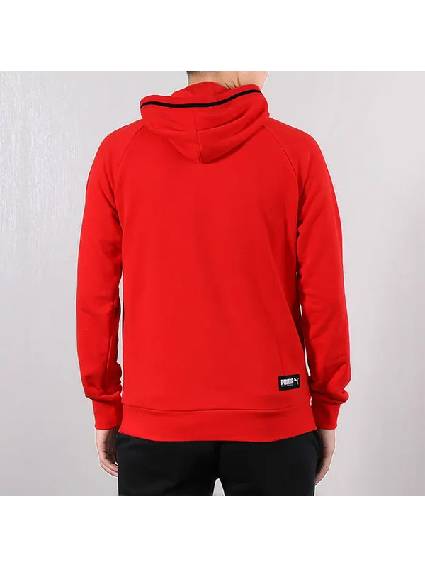 Толстовка athletics logo hoodie 'red' Puma — изображение 4 из 4, красный