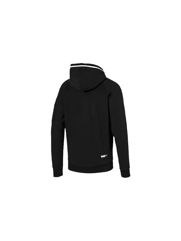 Куртка colorblock hooded zipper jacket black Puma — изображение 2 из 4, черный