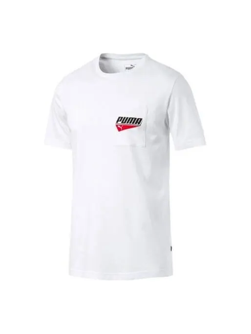 Футболка pocket t-shirt 'white' Puma — изображение 1 из 4, белый