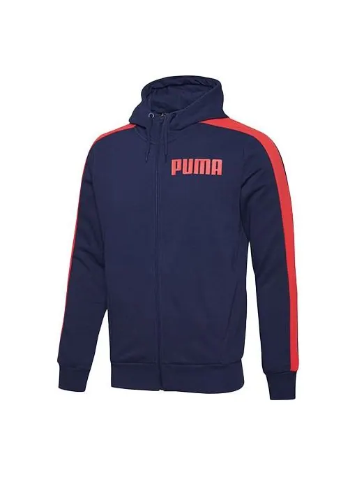 Толстовка hooded zipper jacket blue Puma — изображение 1 из 2, синий