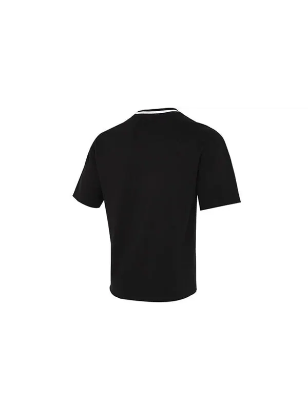 Футболка solid men round neck t-shirt 'black' Puma — изображение 2 из 4, черный