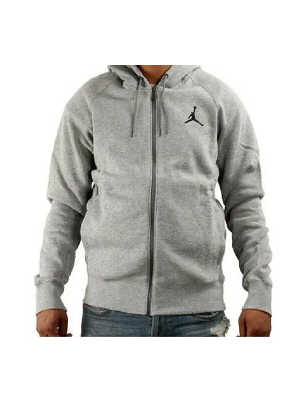 Куртка Air Jordan Air Fleece Lined Basketball Sports Hooded Jacket Gray — изображение 3 из 3, серый