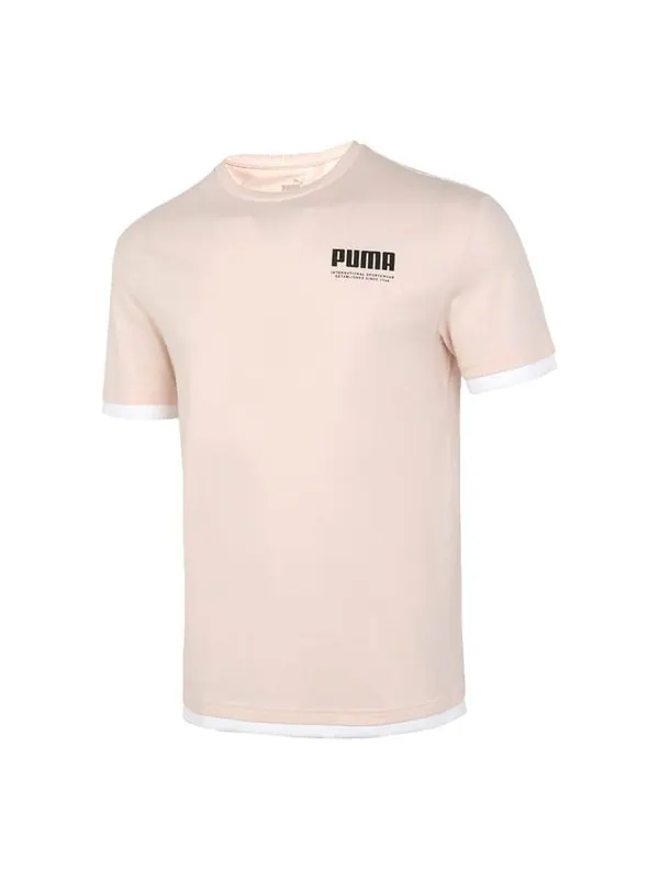 Футболка summer court t-shirt 'pink' Puma — изображение 1 из 4, розовый