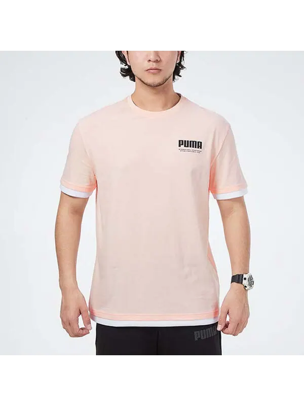 Футболка summer court t-shirt 'pink' Puma — изображение 3 из 4, розовый
