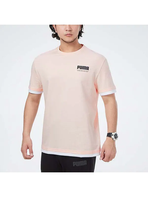 Футболка summer court t-shirt 'pink' Puma — изображение 4 из 4, розовый