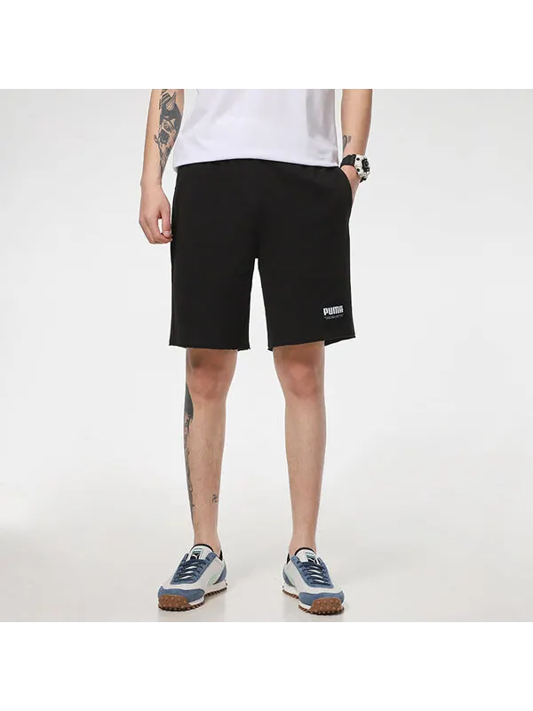Шорты essentials jersey shorts 'black' Puma — изображение 3 из 4, черный
