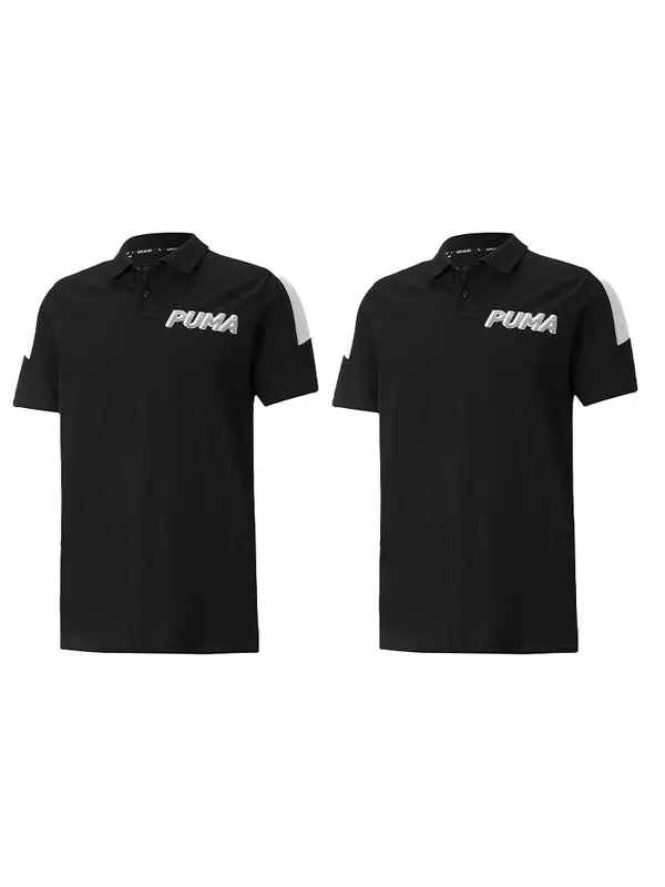 Рубашка поло modern sports logo polo t-shirt 'black' Puma — изображение 3 из 3, черный