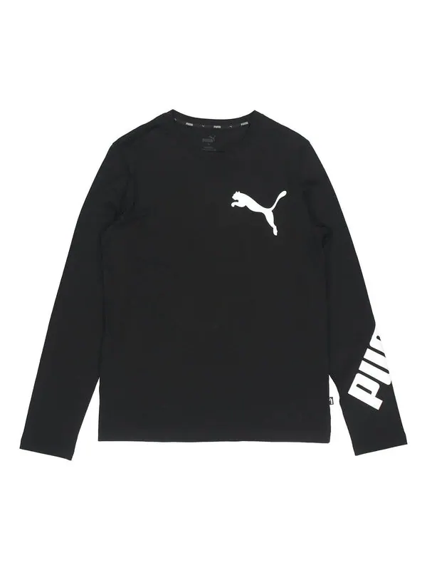 Свитер casual long sleeve t-shirt 'black' Puma