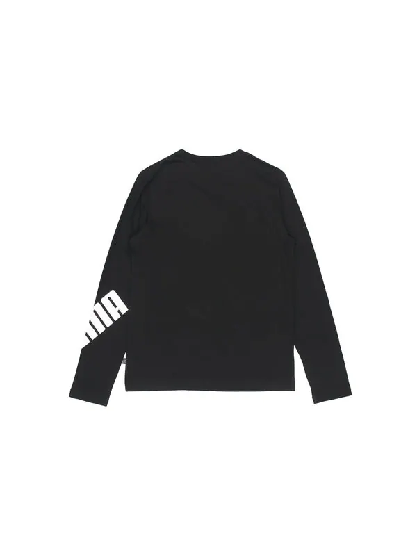 Свитер casual long sleeve t-shirt 'black' Puma — изображение 2 из 4, черный