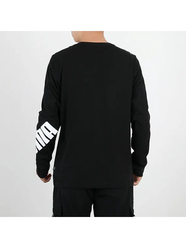 Свитер casual long sleeve t-shirt 'black' Puma — изображение 4 из 4, черный