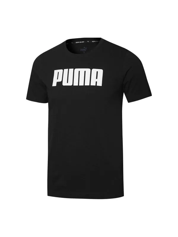 Футболка active logo t-shirt 'black' Puma — изображение 1 из 3, черный
