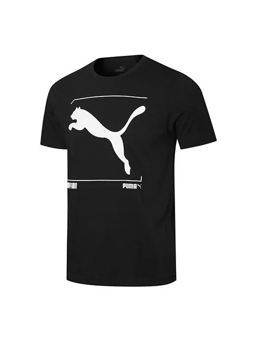 Футболка nu-tility logo t-shirt 'black' Puma — изображение 1 из 3, черный