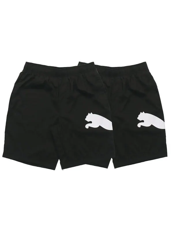 Шорты basic logo graphic shorts 'black' Puma — изображение 3 из 3, черный