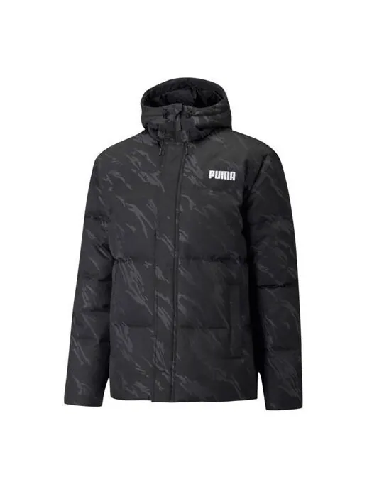Куртка down jacket 'black white' Puma — изображение 1 из 2, черный/белый
